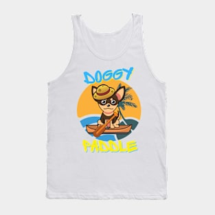 Cute chihuahua is paddling on a boat Tank Top